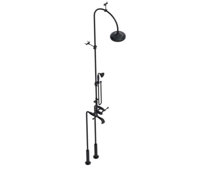 RUBINET 2FFML Jasmin Floor Mount Tub & Shower with Hand Held Shower