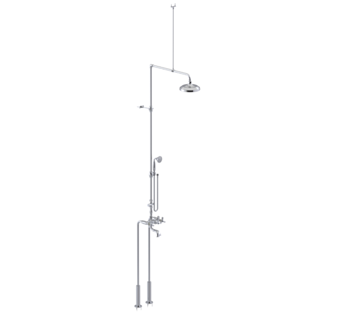 RUBINET 2FHXL Hexis Floor Mount Tub & Shower with Hand Held Shower