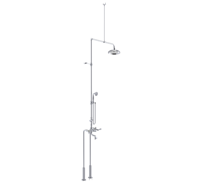 RUBINET 2FHXL Hexis Floor Mount Tub & Shower with Hand Held Shower