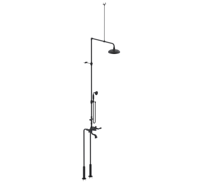 RUBINET 2FHXL Hexis Floor Mount Tub & Shower with Hand Held Shower