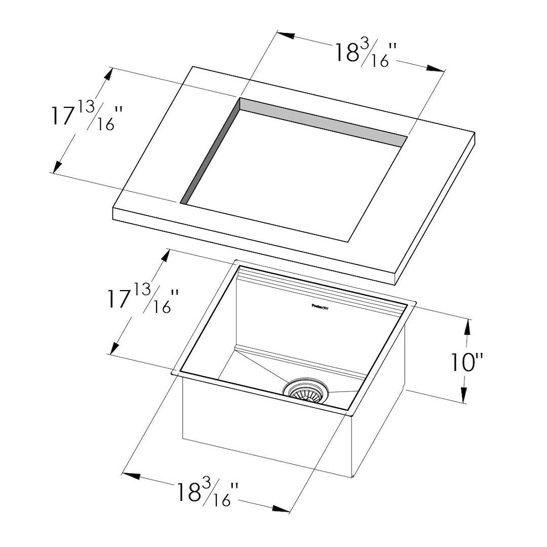 Foster 1014310 LEONARDO 33"X20" U/M AISI 316 Secondary image