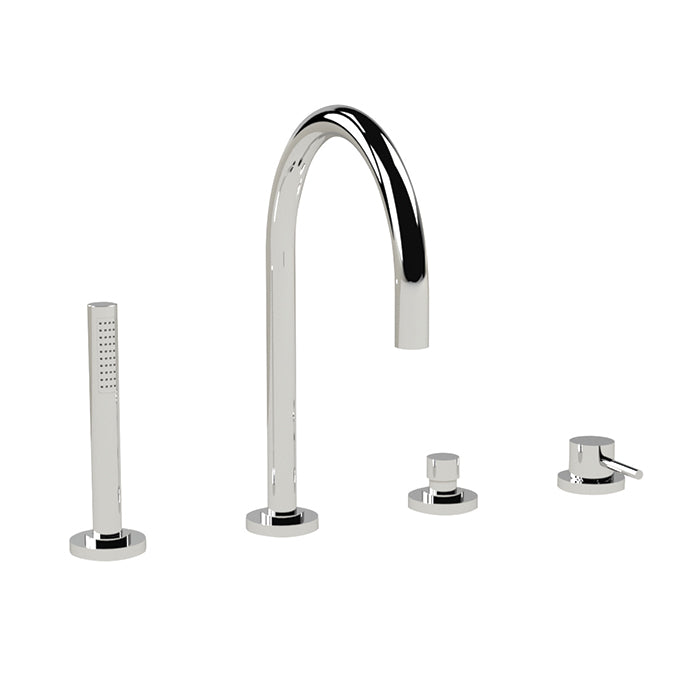 CABANO 36304 4 Piece deck mount tub filler with hand spray Main image