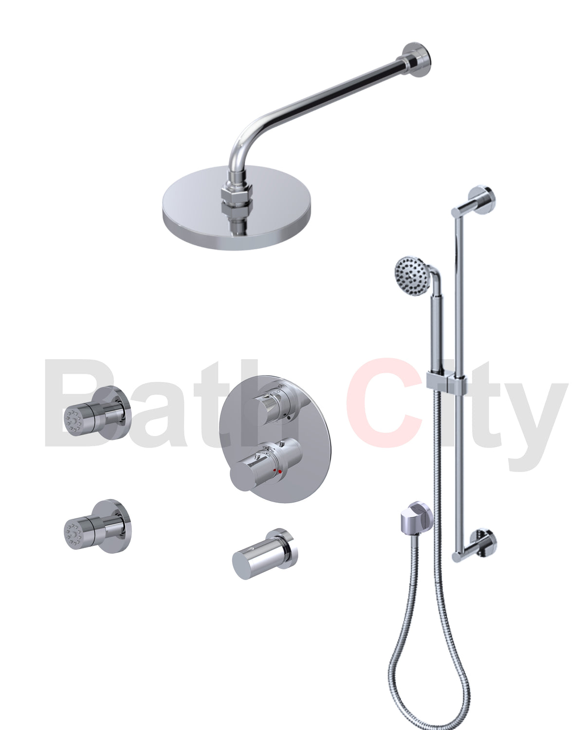 Rubinet Shower Installation RUBINET 31NVR Nouveau Temperature Control Shower with Two Way Diverter ...