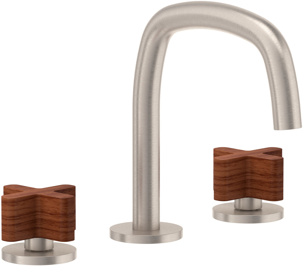 California Faucets 3802XT  San Elijo  8" Widespread Lavatory Faucet with ZeroDrain and Teak Handle