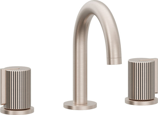 California Faucets 3902MPI  Jalama  8" Widespread Lavatory Faucet - Medium Spout with ZeroDrain and Pinstripe Intaglio Cylinder Handle