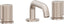 California Faucets 3902P  Jalama  8" Widespread Lavatory Faucet - Low Quad Spout with ZeroDrain and Pinstripe Cylinder Handle