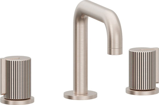 California Faucets 3902QPI  Jalama  8" Widespread Lavatory Faucet - Quad Spout with ZeroDrain and Pinstripe Intaglio Cylinder Handle