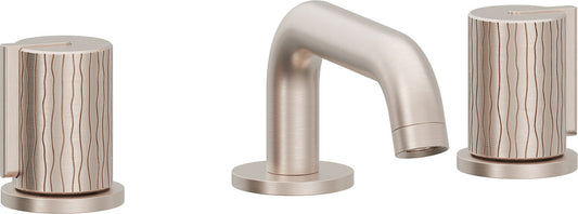 California Faucets 3902R  Jalama  8" Widespread Lavatory Faucet - Low Quad Spout with ZeroDrain and Rivulet Cylinder Handle