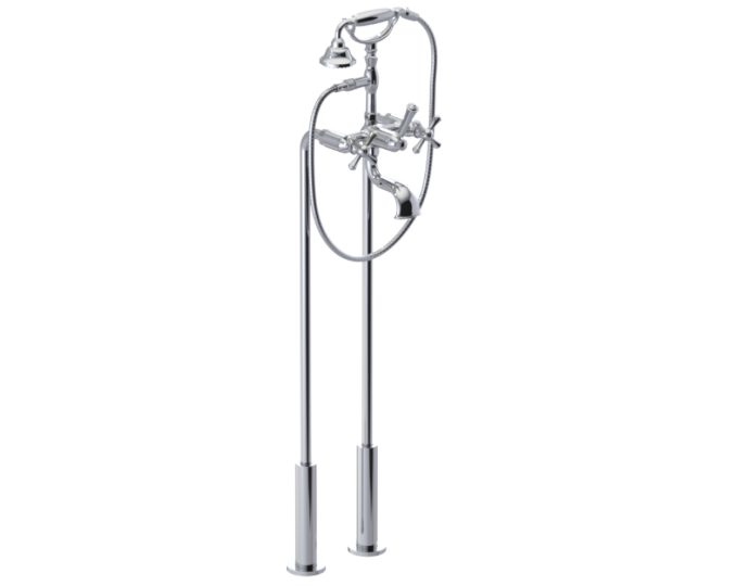 RUBINET 3FFML Jasmin Floor Mount Tub filler with hand held shower