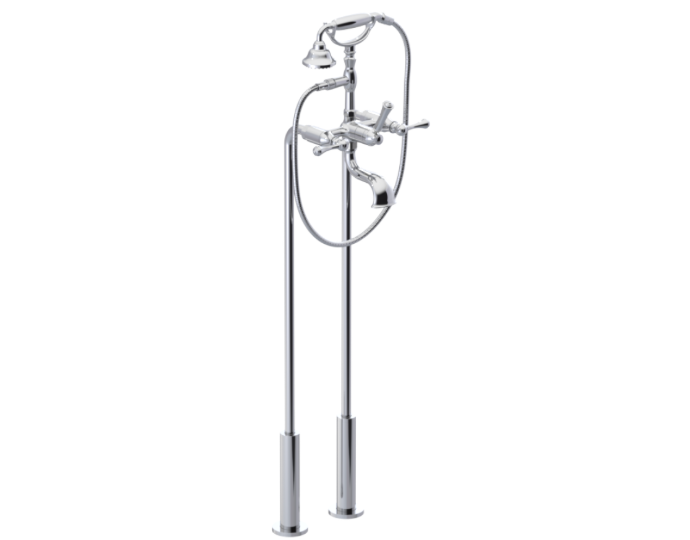 RUBINET 3FFML Jasmin Floor Mount Tub filler with hand held shower