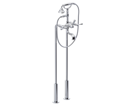 RUBINET 3FFML Jasmin Floor Mount Tub filler with hand held shower