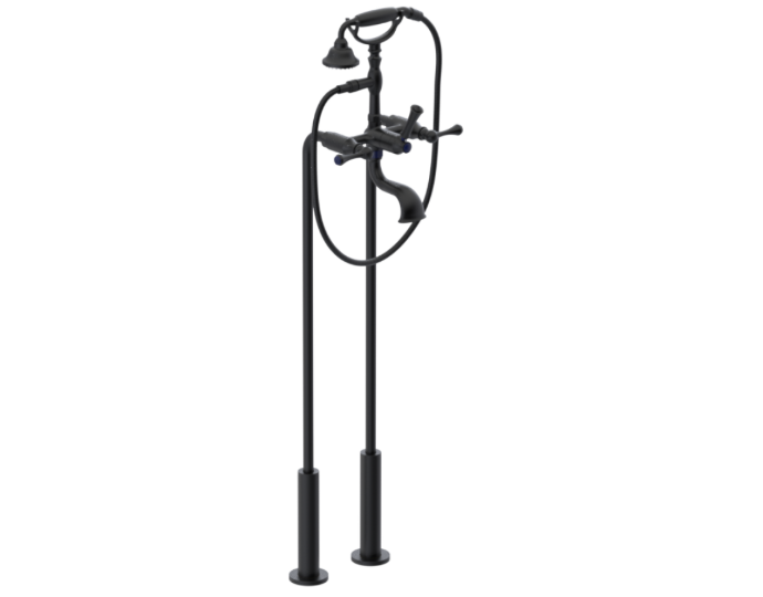 RUBINET 3FFML Jasmin Floor Mount Tub filler with hand held shower