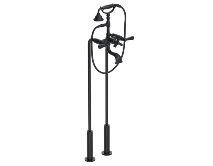 RUBINET 3FHXL Hexis Floor Mount Tub Filler with Hand Held Shower