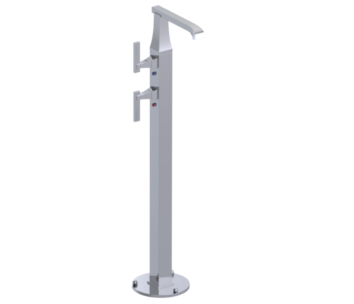 RUBINET 3FICL Ice Floor Mount Tub Filler