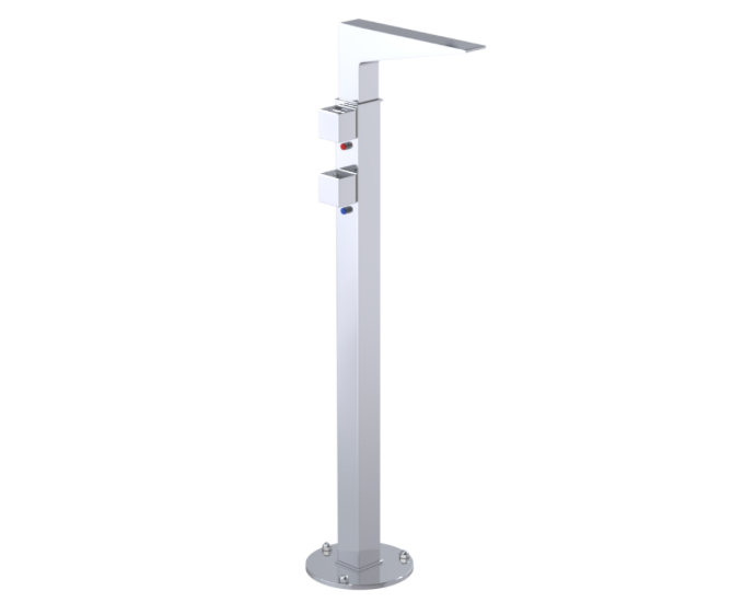 RUBINET 3FRSQ Seven Floor Mount Tub Filler