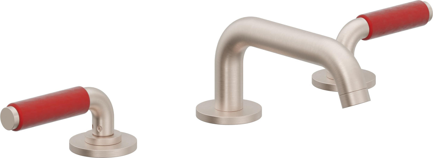California Faucets 4102-RD  Cayucos  8" Widespread Lavatory Faucet with ZeroDrain - Low Quad Spout