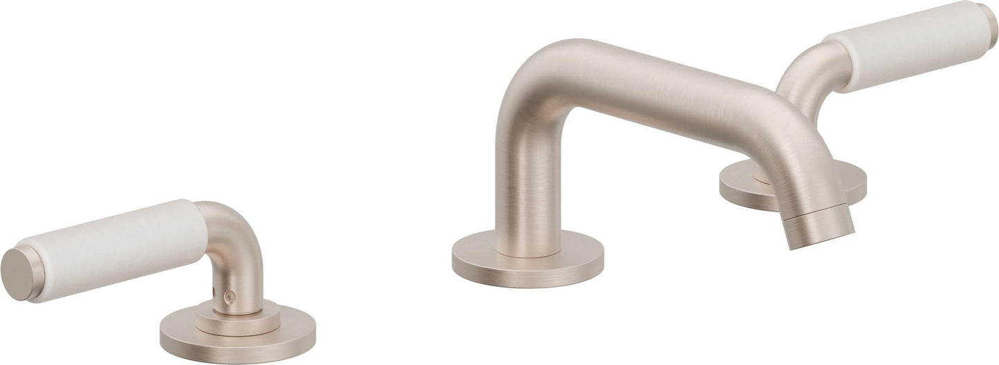 California Faucets 4102-WP  Cayucos  8" Widespread Lavatory Faucet with ZeroDrain - Low Quad Spout
