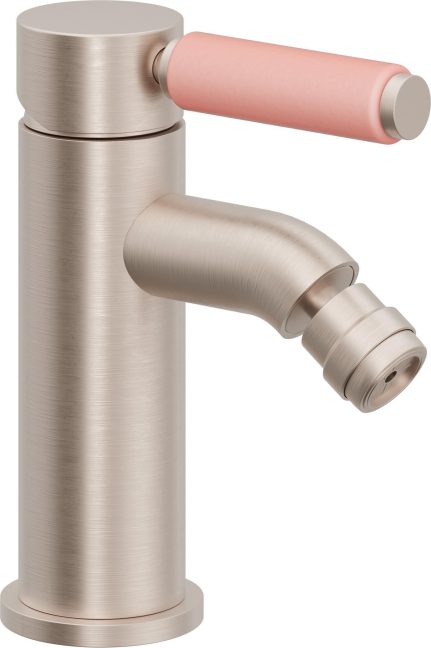 CALIFORNIA FAUCETS 4104-1-PP Cayucos Single Hole Bidet - Pink Porcelain Handle
