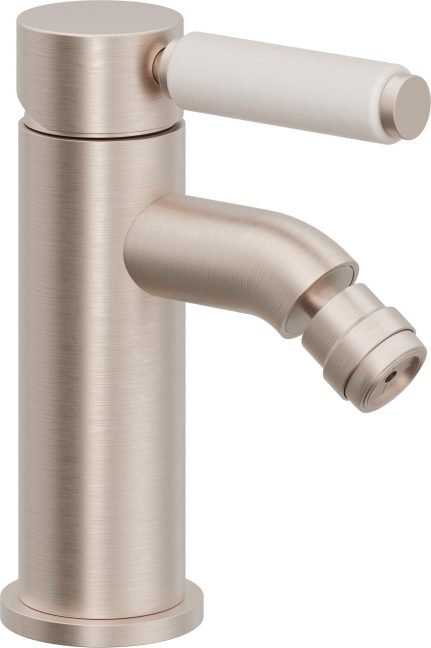 CALIFORNIA FAUCETS 4104-1-WP Cayucos Single Hole Bidet - White Porcelain Handle