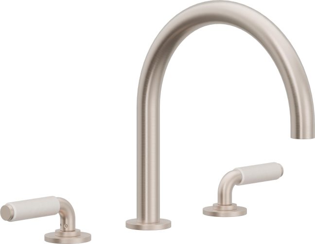 CALIFORNIA FAUCETS 4108-WP Cayucos Complete Roman Tub Set - Arc Spout