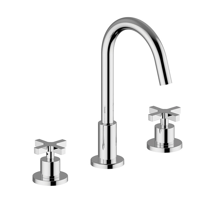 CABANO 47108D Wide spread basin faucet with push drain Main image