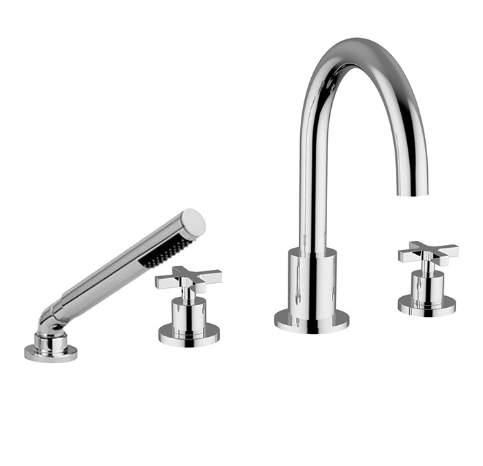 CABANO 47304 4 Piece deck mount tub filler with hand spray Main image