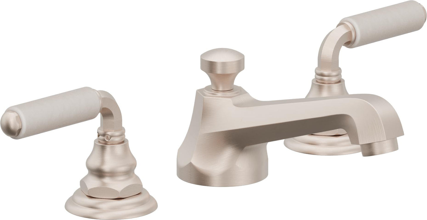California Faucets 6002-WP  Del Mar  8" Widespread Lavatory Faucet with ZeroDrain