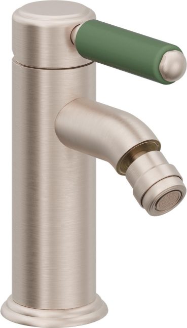 CALIFORNIA FAUCETS 6004-1-GP Del Mar Single Hole Bidet - Green Porcelain Handle