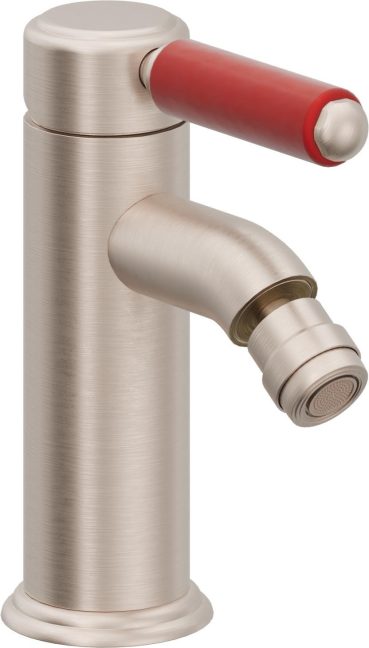 CALIFORNIA FAUCETS 6004-1-RD Del Mar Single Hole Bidet - Red Handle