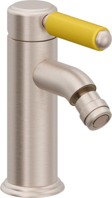 CALIFORNIA FAUCETS 6004-1-YP Del Mar Single Hole Bidet - Yellow Porcelain Handle
