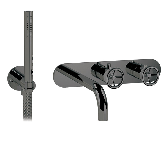 CABANO 60341RT Thermostatic wall mount tub faucet with spray Secondary image