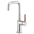 BRIZO 61065LF Bar Faucet with Square Spout - Wood Lever Handle