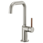 BRIZO 61065LF Bar Faucet with Square Spout - Wood Lever Handle
