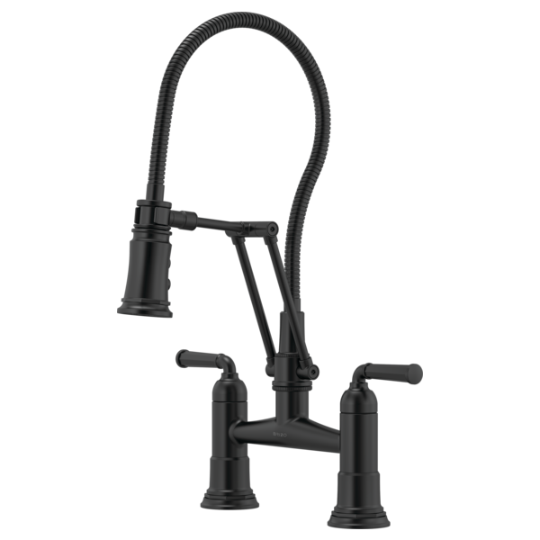 BRIZO ROOK 62174LF Articulating Bridge Faucet with Finished Hose Secondary image