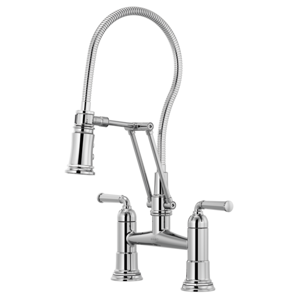 BRIZO ROOK 62174LF Articulating Bridge Faucet with Finished Hose Main image