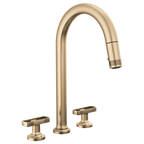 BRIZO 62506LF Widespread Pull-Down Faucet with Arc Spout - Knob Handles