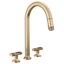 BRIZO 62506LF Widespread Pull-Down Faucet with Arc Spout - Knob Handles