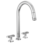 BRIZO 62506LF Widespread Pull-Down Faucet with Arc Spout - Knob Handles