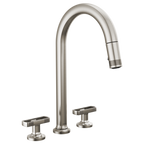 BRIZO 62506LF Widespread Pull-Down Faucet with Arc Spout - Knob Handles