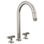 BRIZO 62506LF Widespread Pull-Down Faucet with Arc Spout - Knob Handles