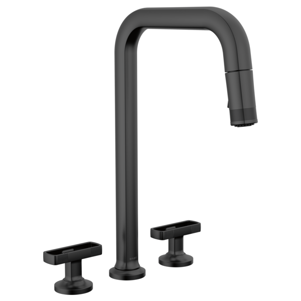 BRIZO 62507LF Widespread Pull-Down Faucet with Square Spout - Knob Handles Main image