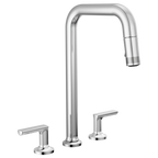 BRIZO 62507LF Widespread Pull-Down Faucet with Square Spout - Lever Handles
