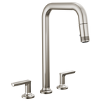 BRIZO 62507LF Widespread Pull-Down Faucet with Square Spout - Lever Handles