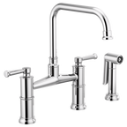 BRIZO ARTESSO 62525LF Bridge Faucet with Side Sprayer