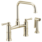 BRIZO ARTESSO 62525LF Bridge Faucet with Side Sprayer