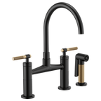 BRIZO LITZE 62543LF Bridge Faucet with Arc Spout and Knurled Handle