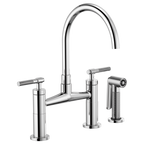 BRIZO LITZE 62543LF Bridge Faucet with Arc Spout and Knurled Handle