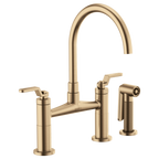 BRIZO LITZE 62544LF Bridge Faucet with Arc Spout and Industrial Handle