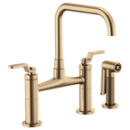 BRIZO LITZE 62554LF Bridge Faucet with Square Spout and Industrial Handle
