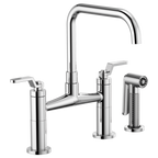 BRIZO LITZE 62554LF Bridge Faucet with Square Spout and Industrial Handle